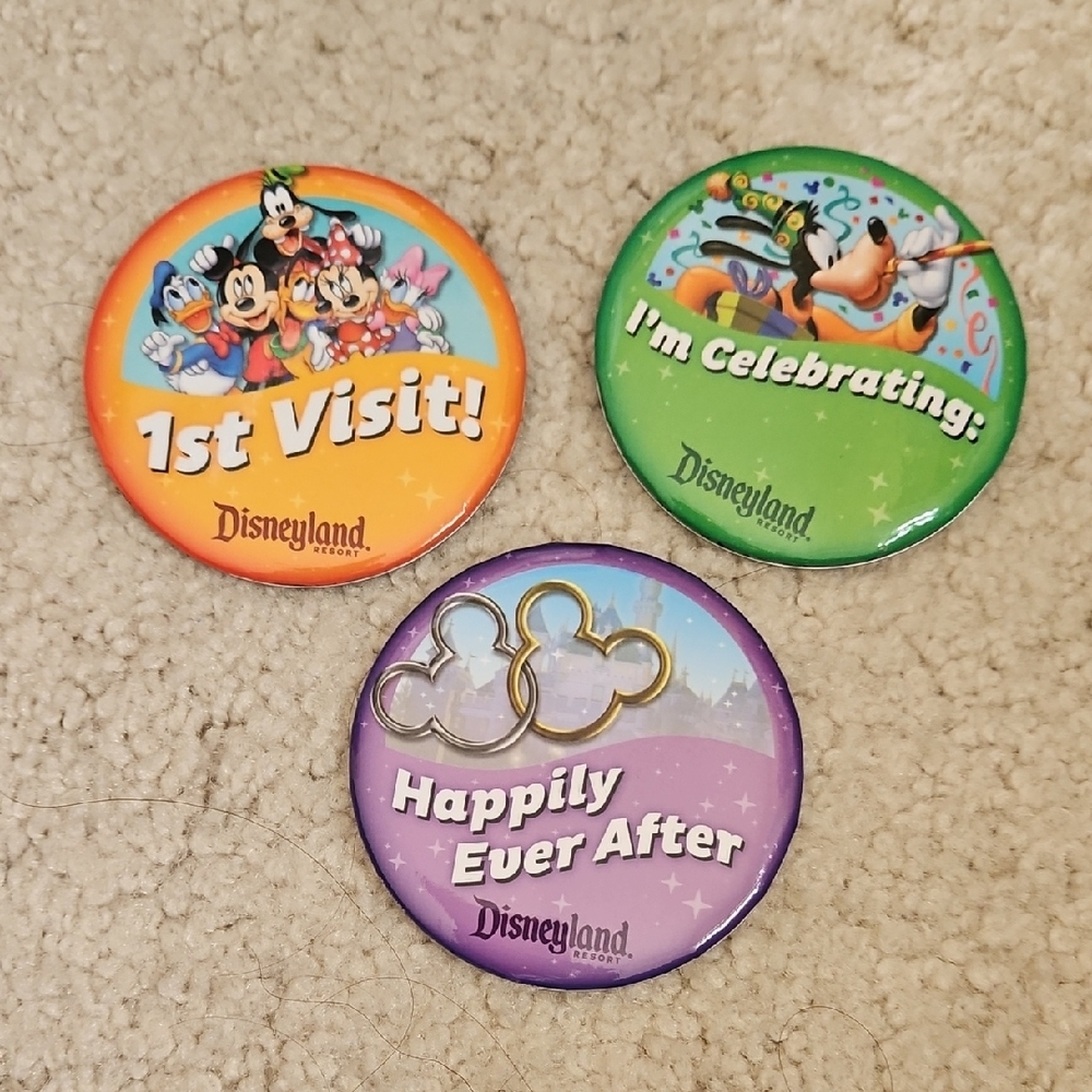 Disneyland Celebration Button Set